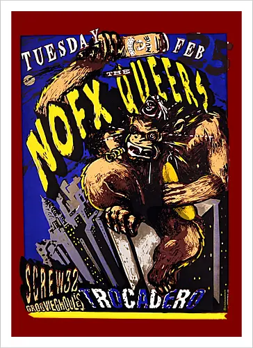 NOFX + The Queers – Offizielles Konzertposter (Trocadero – Tour Poster)