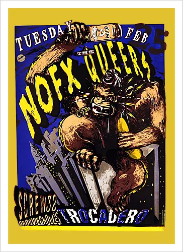 NOFX + The Queers – Offizielles Konzertposter (Trocadero – Tour Poster)