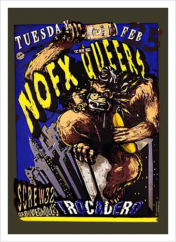 NOFX + The Queers – Offizielles Konzertposter (Trocadero – Tour Poster)
