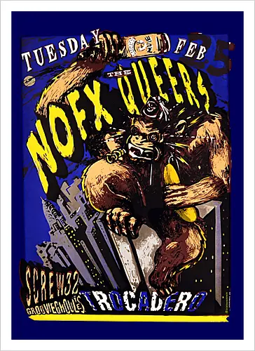 NOFX + The Queers – Offizielles Konzertposter (Trocadero – Tour Poster)