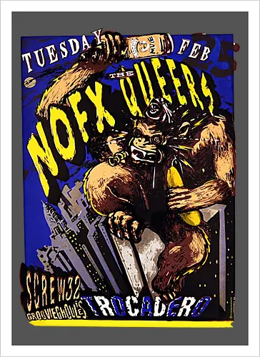 NOFX + The Queers – Offizielles Konzertposter (Trocadero – Tour Poster)
