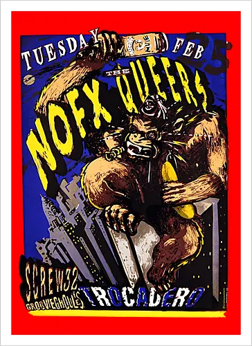 NOFX + The Queers – Offizielles Konzertposter (Trocadero – Tour Poster)