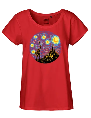 Starry Quest - Legend, Hero of Time, Master sword, Starry Night - Fairtrade Girl Shirt