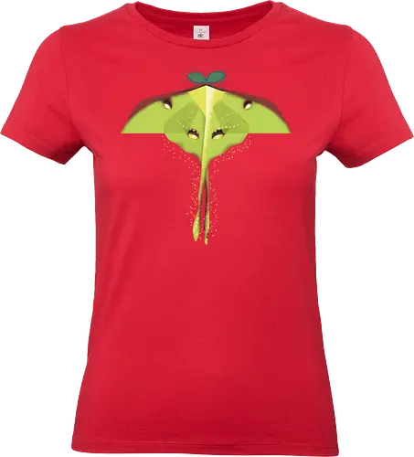 Tanzende Motte - Motte, Schmetterling, grün, moth, whimsical, wunderlich, surreal, stilisiert, Natur, nature, insect - Standard T-Shirt (Women)