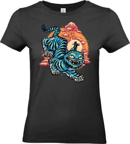 The Glowing Tiger - Movie, hunter, demons, superstars, tiger, animal, cute, animation, animated - Standard T-Shirt (Women)