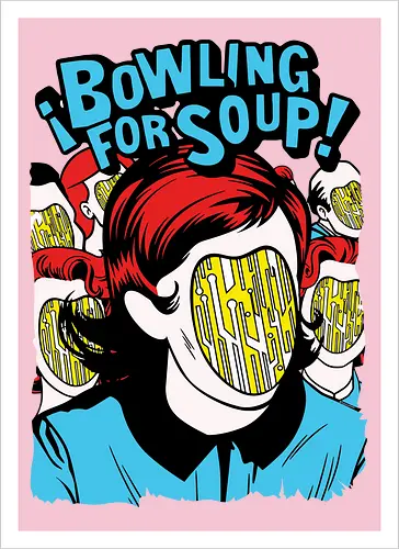 Bowling for Soup - Pop-Punk-Kunst Texas 1994 - Bunter Cartoonstil