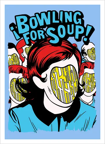 Bowling for Soup - Pop-Punk-Kunst Texas 1994 - Bunter Cartoonstil