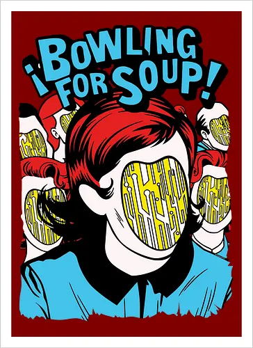 Bowling for Soup - Pop-Punk-Kunst Texas 1994 - Bunter Cartoonstil