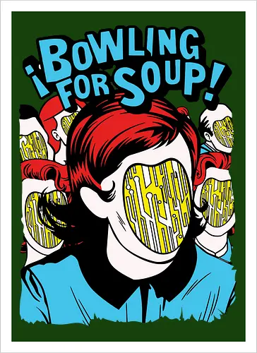 Bowling for Soup - Pop-Punk-Kunst Texas 1994 - Bunter Cartoonstil