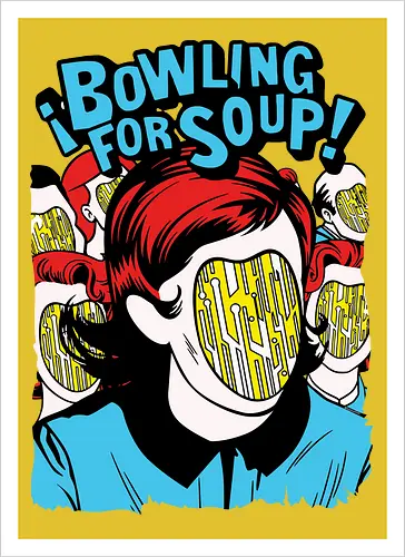 Bowling for Soup - Pop-Punk-Kunst Texas 1994 - Bunter Cartoonstil