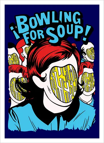 Bowling for Soup - Pop-Punk-Kunst Texas 1994 - Bunter Cartoonstil