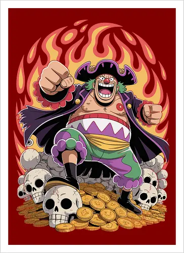 Buggy the Clown Pirate Pirate King Treasure Art