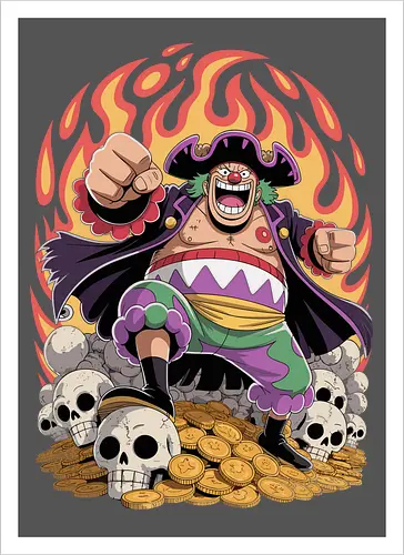 Buggy the Clown Pirate Pirate King Treasure Art