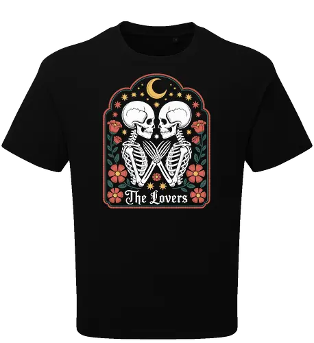 The Lovers Tarot Card Skeletons Gothic Romance Art