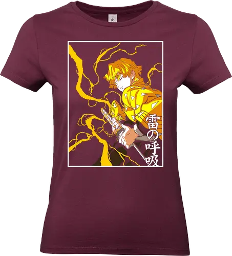 Zenitsu Agatsuma Thunder Breathing Slayer Art - Zenitsu Agatsuma, Slayer, Kimetsu no Yaiba, Thunder Breathing, anime, manga, lightning, anime art, fan merchandise, Tanjiro Kamado, Demon Slayer Corps, shinobi, Japanese animation, shonen, anime print, Zenitsu, lightning power, anime character, demon, Zenitsu fan - Standard T-Shirt (Women)