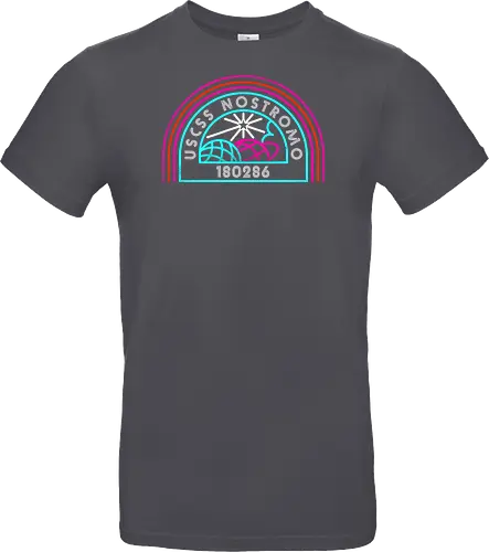 Retro Nostromo - Alien, Weyland yutani, xenomorph, yutani, colonial marines, headless hope, lv 426, lv426, Prometheus, Romulus, Weyland, facehugger, retro neon - Standard T-Shirt