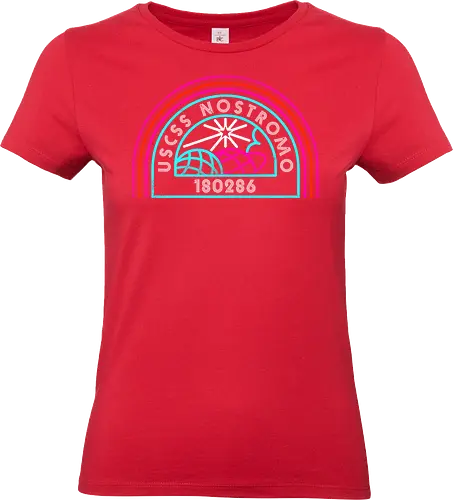 Retro Nostromo - Alien, Weyland yutani, xenomorph, yutani, colonial marines, headless hope, lv 426, lv426, Prometheus, Romulus, Weyland, facehugger, retro neon - Standard T-Shirt (Women)