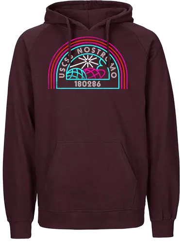 Retro Nostromo - Alien, Weyland yutani, xenomorph, yutani, colonial marines, headless hope, lv 426, lv426, Prometheus, Romulus, Weyland, facehugger, retro neon - Fairtrade Hoodie