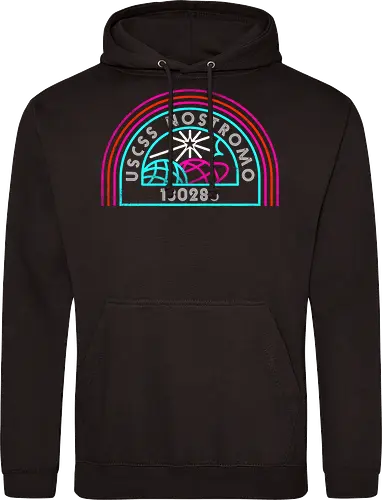 Retro Nostromo - Alien, Weyland yutani, xenomorph, yutani, colonial marines, headless hope, lv 426, lv426, Prometheus, Romulus, Weyland, facehugger, retro neon - Standard Hoodie