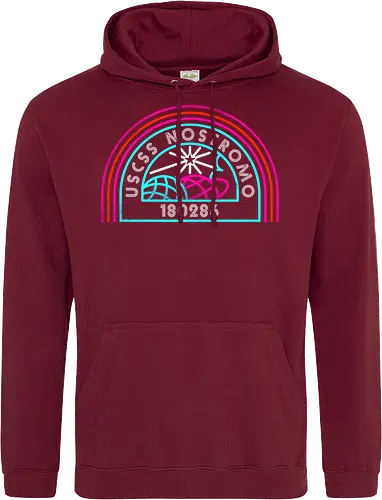 Retro Nostromo - Alien, Weyland yutani, xenomorph, yutani, colonial marines, headless hope, lv 426, lv426, Prometheus, Romulus, Weyland, facehugger, retro neon - Standard Hoodie