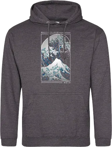 Die große Welle der Fibonacci-Spirale – Modern Blue