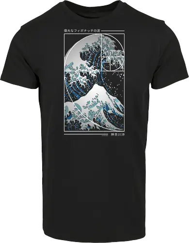 Die große Welle der Fibonacci-Spirale – Modern Blue