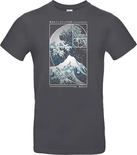 Die große Welle der Fibonacci-Spirale – Modern Blue