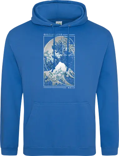 Die große Welle der Fibonacci-Spirale – Modern Blue