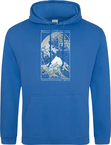 Die große Welle der Fibonacci-Spirale – Modern Blue