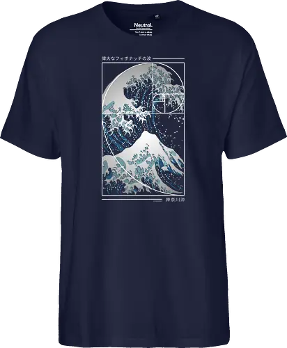 Die große Welle der Fibonacci-Spirale – Modern Blue