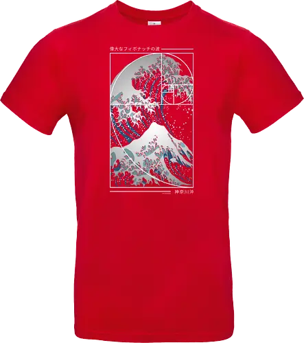 Die große Welle der Fibonacci-Spirale – Modern Blue