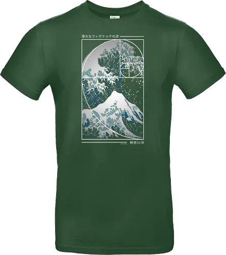 Die große Welle der Fibonacci-Spirale – Modern Blue