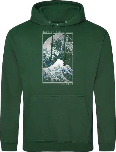 Die große Welle der Fibonacci-Spirale – Modern Blue