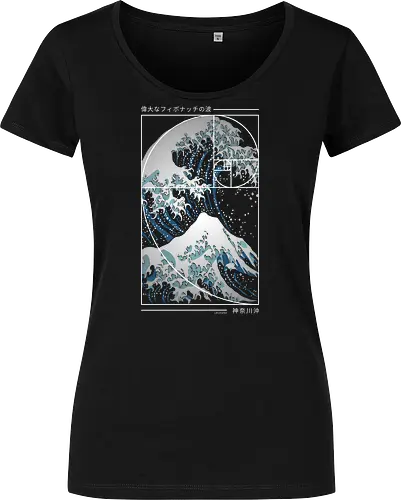 Die große Welle der Fibonacci-Spirale – Modern Blue