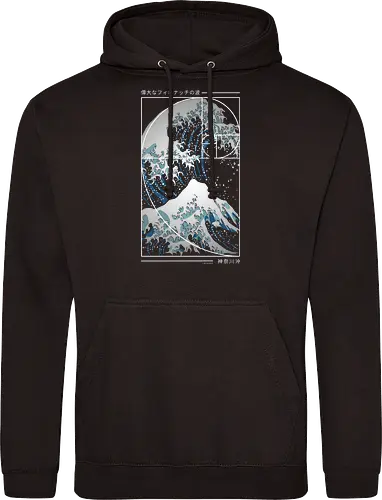 Die große Welle der Fibonacci-Spirale – Modern Blue