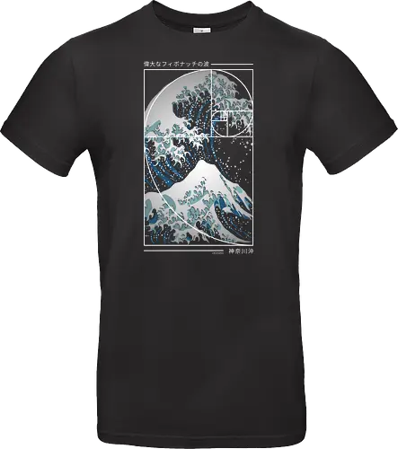 Die große Welle der Fibonacci-Spirale – Modern Blue