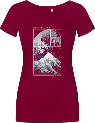 Die große Welle der Fibonacci-Spirale – Modern Blue