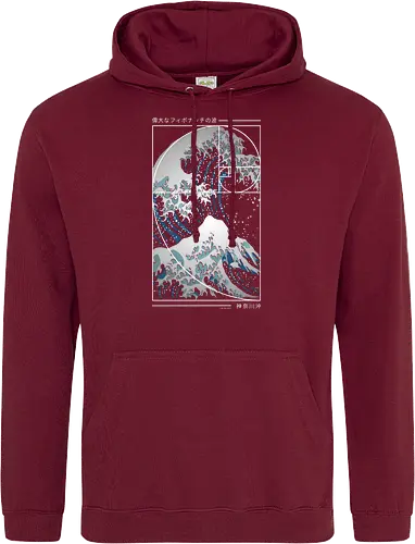 Die große Welle der Fibonacci-Spirale – Modern Blue