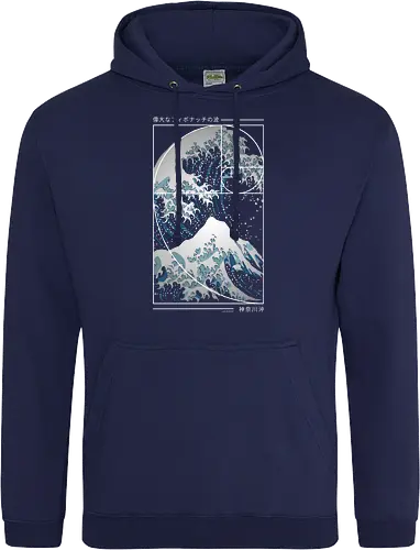 Die große Welle der Fibonacci-Spirale – Modern Blue