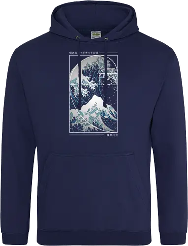 Die große Welle der Fibonacci-Spirale – Modern Blue