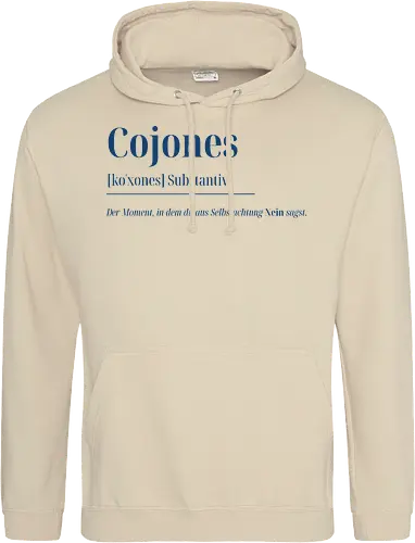 Cojones [koˈxones]-Sag Nein mit Stil