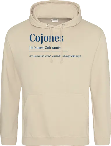 Cojones [koˈxones]-Sag Nein mit Stil - Frontdruck Brust