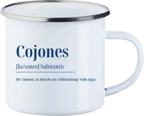 Cojones [koˈxones]-Sag Nein mit Stil - Frontdruck Brust