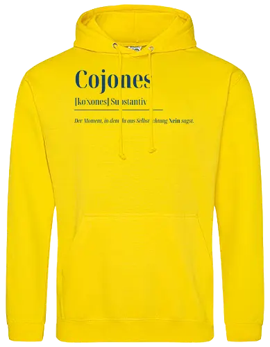 Cojones [koˈxones]-Sag Nein mit Stil - Frontdruck Brust