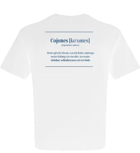 Cojones-Tagesmotto