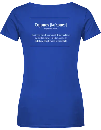 Cojones-Tagesmotto