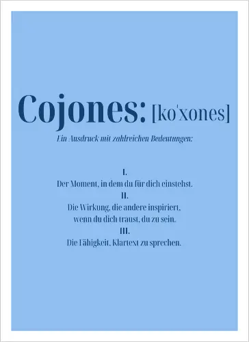 Cojones [koˈxones]-Mehr als ein Wort