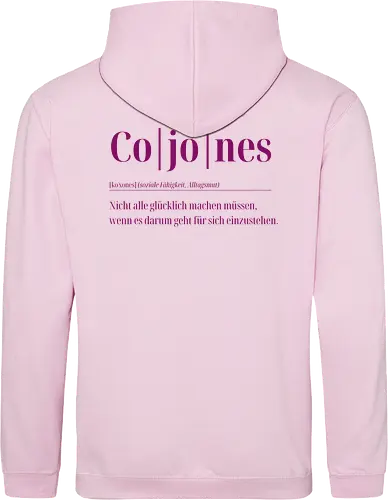 Cojones- Definition - Rückendruck