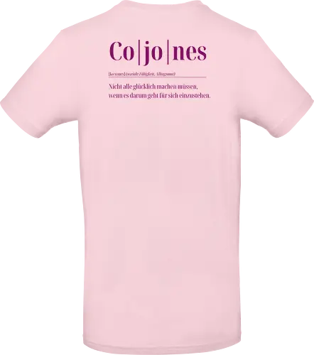 Cojones- Definition - Rückendruck