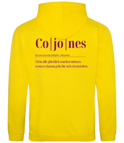 Cojones- Definition - Rückendruck